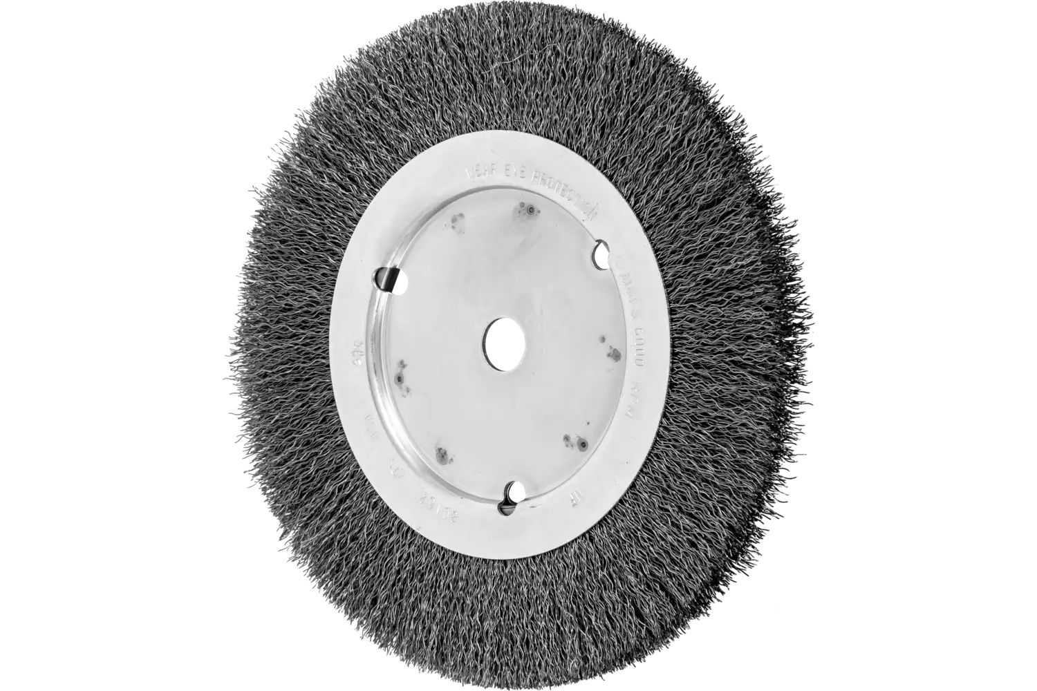 Picture of Pferd Crimped Wire Wheel Brush 8" Dia Narrow Face .014 Carbon Steel 5/8" Arbor